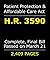 H.R. 3590 - The Health Care Reform Bill as passed on March 21, 2010 -- Complete text signed by President Barack Obama (also known as "Health Reform" and ... 2009 / 2010") – 2,409 pages -- Searchable