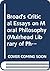 Critical Essays in Moral Philosophy