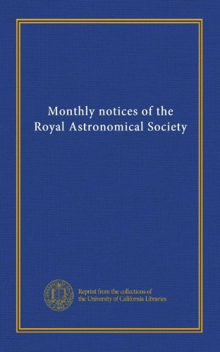 Monthly notices of the Royal Astronomical Society (Paperback)