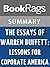Summary & Study Guide The Essays of Warren Buffett: Lessons for Corporate America by Warren Buffett