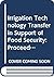 IRRIGATION TECHNOLOGY TRANSFER IN SUPPORT OF FOOD SECURITY WA... by International Program for T...