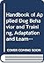 Handbook of Applied Dog Behavior and Training, Adaptation and Learning