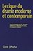 lexique du drame moderne et contemporain by Jean-Pierre Sarrazac
