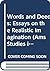 Words and Deeds: Essays on ...