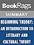 Summary & Study Guide Beginning Theory: An Introduction to Literary and Cultural Theory by Peter Barry