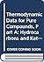 Thermodynamic Data for Pure Compounds, Part A: Hydrocarbons and Ketones (Physical Sciences Data)