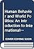 Human Behavior and World Politics: An Introduction to International Relations