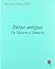 Poesía Antigua: De Homero A Horacio
