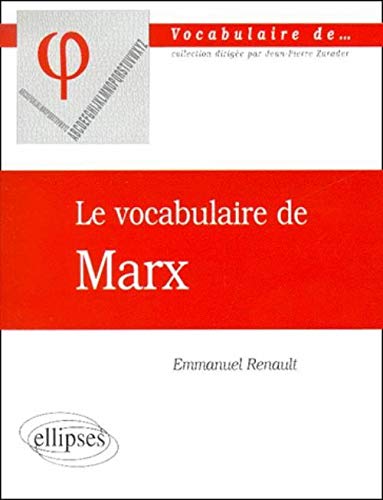 Le vocabulaire de Marx (Paperback)