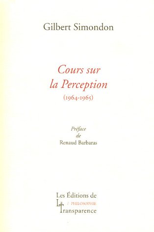 Cours sur la perception, 1964-1965 (Paperback)
