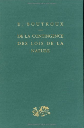 De la contingence des lois de la nature (Paperback)