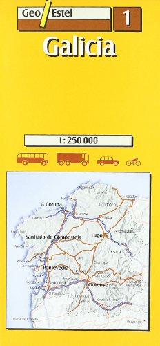 Galicia 2003: Galicia Road Map 1:250, 000 (Main routes)