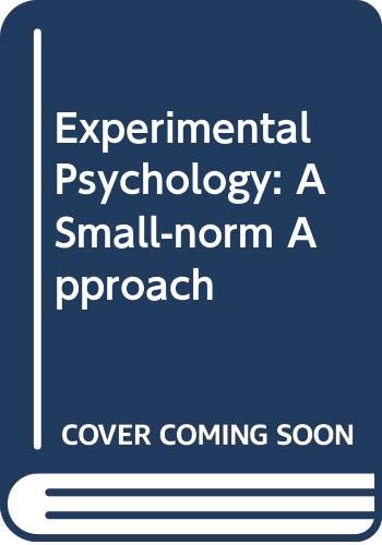 Experimental Psychology: A Small-N Approach (Paperback)
