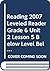 READING 2007 LEVELED READER GRADE 6 UNIT 2 LESSON 5 BELOW LEVEL BELOW LEVEL