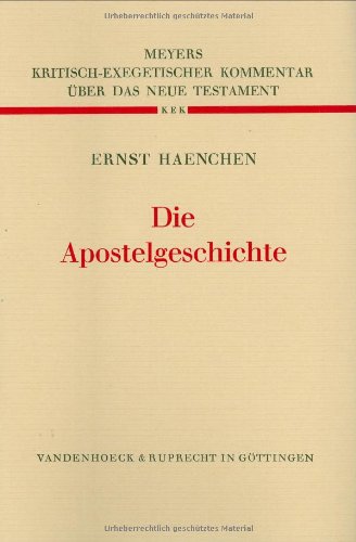 Kritisch-exegetischer Kommentar über das Neue Testament, Bd.3, Die Apostelgeschichte (Hardcover)