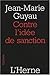 Contre l'idée de sanction