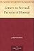 Letters to Severall Persons of Honour (1651)
