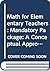 Math for Elementary Teachers: A Conceptual Approach