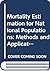 Mortality Estimation for National Populations by Christopher J.L. Murray