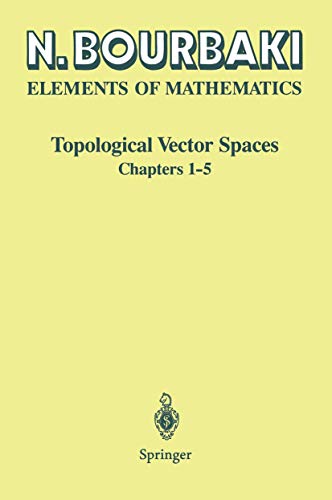 Topological Vector Spaces: Chapters 1–5 (Hardcover)