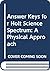 Answer Keys for Holt Science Spectrum: A Physical Approach