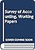 Survey of Accounting, Working Papers