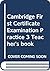 Cambridge First Certificate...