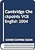 Cambridge Checkpoints VCE English 2004