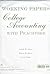 College Accounting With Peachtree: Working Papers