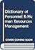 Dictionary of Personnel & H...