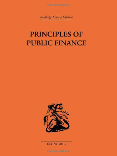 Principles of Public Finance (Hardcover)