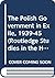 The Polish Government in Exile, 1939-45 (Routledge Studies in the History of Russia and Eastern Europe)