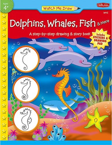 Watch Me Draw: Dolphins, Whales, Fish & More (Paperback)