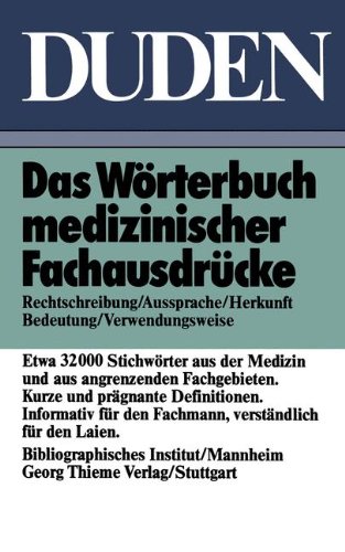 Duden: Wörterbuch medizinischer Fachausdrücke (Hardcover)