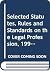 Selected Statutes, Rules an...