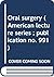Oral surgery (American lect...