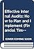 Effective Internal Audits by Andrew D. Chambers