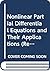 Nonlinear Partial Differential Equation (L Nonlinear Partial)