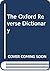The Oxford Reverse Dictionary by David   Edmonds