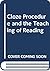 Cloze Procedure and the Teaching of Reading