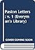 Paston Letters: v. 1 (Everyman's Library)