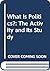 What Is Politics?: The Activity and Its Study