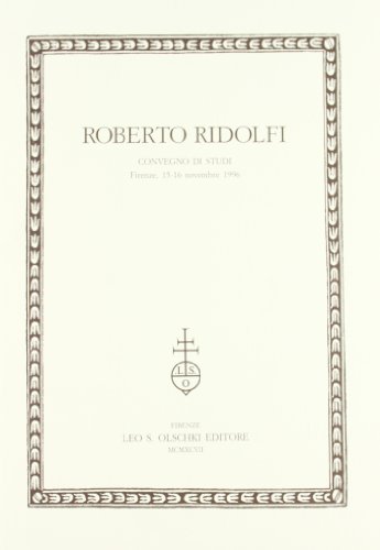 Roberto Ridolfi (Paperback)