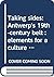 Taking sides: Antwerp's 19th-century belt : elements for a culture of the city