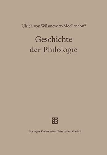 Geschichte der Philologie (German Edition)