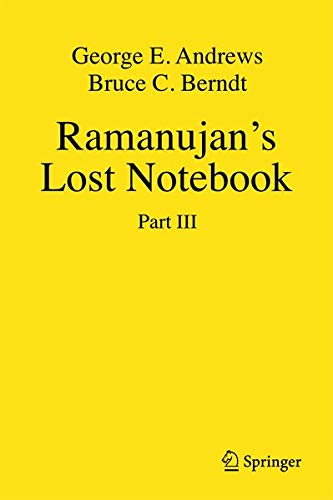 Ramanujan's Lost Notebook: Part III (Hardcover)