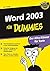 Word 2003 für Dummies