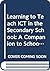 Learning to Teach ICT in the Secondary School by Andrew Connell