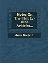 Notes on the Thirty-Nine Articles...