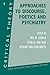 Approaches to Discourse, Poetics and Psychiatry (Critical Theory)